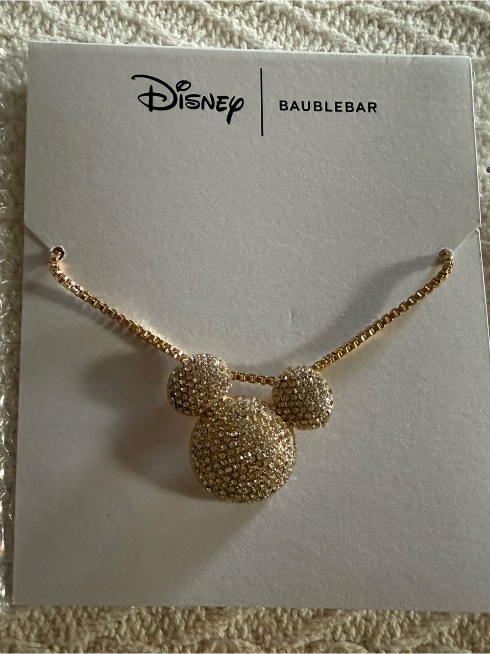 BaubleBar Pave’-style Mickey Necklace
